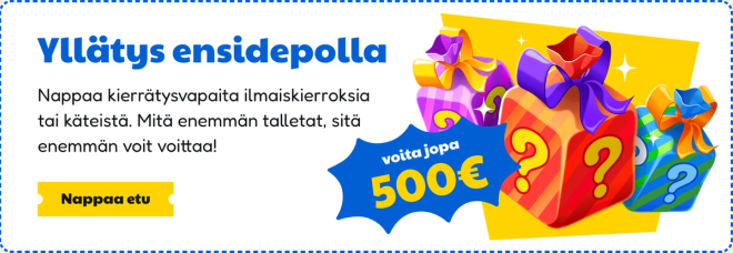 pelikioski kasinon ensitalletus bonus