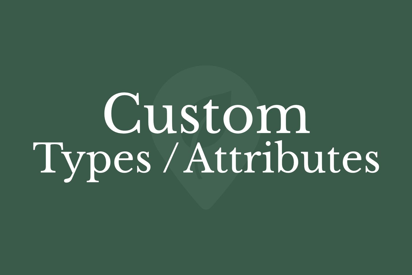 Custom Types and Attributes