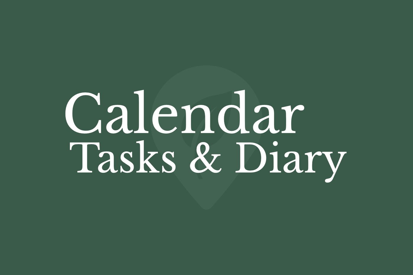 Calendar Tasks & Diary