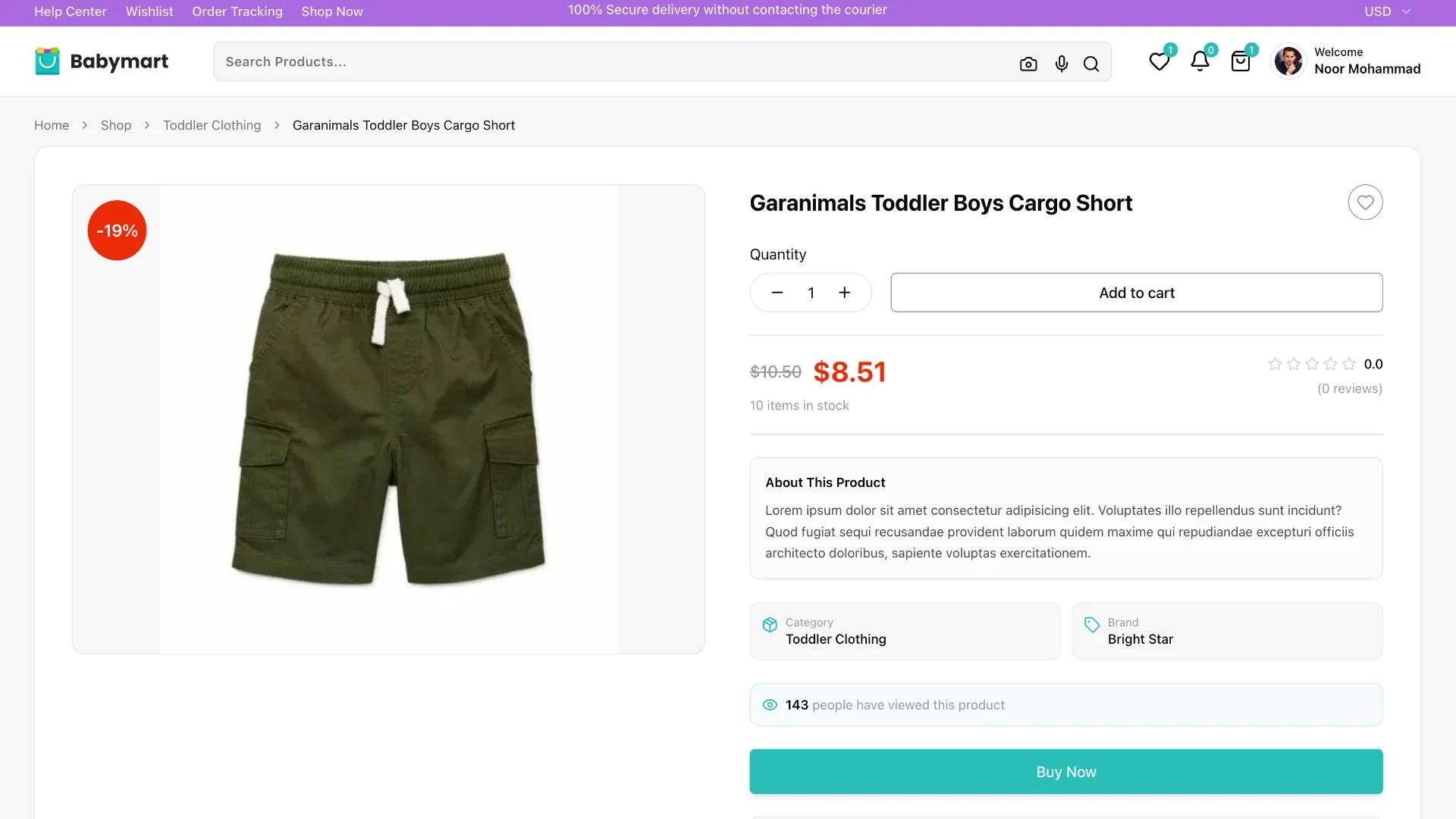 Single Product page with all the details and setup