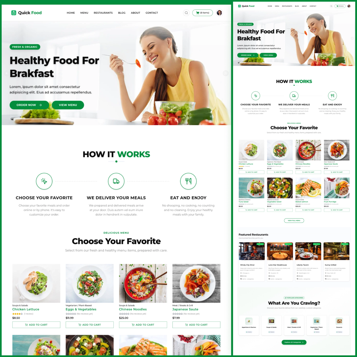 Modern Food Delivery Platform – Next.js 16, Sanity CMS & Stripe Integration