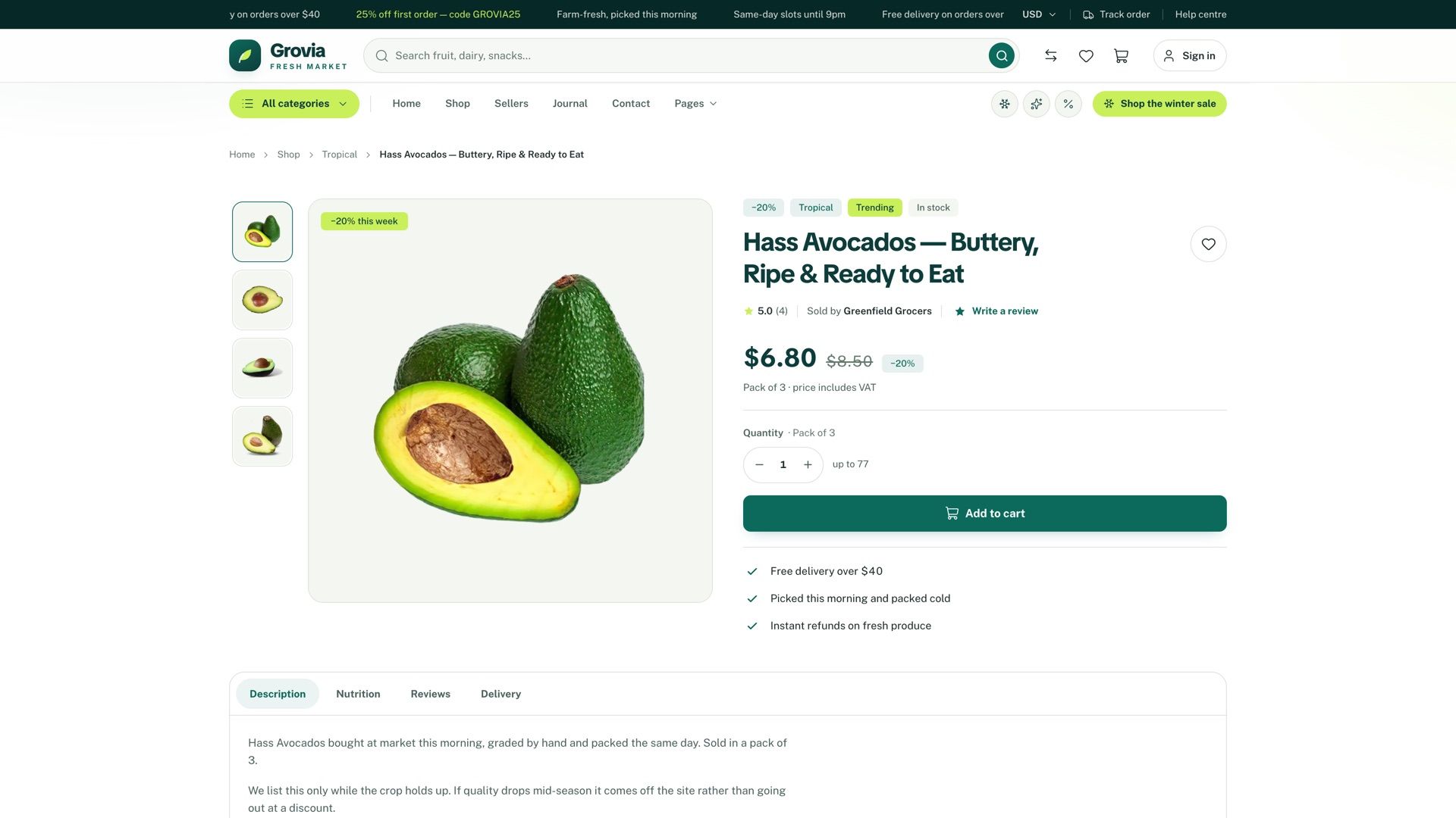 Product page