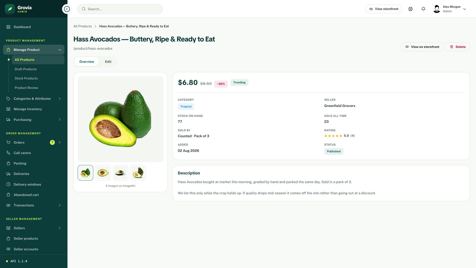 Product editor