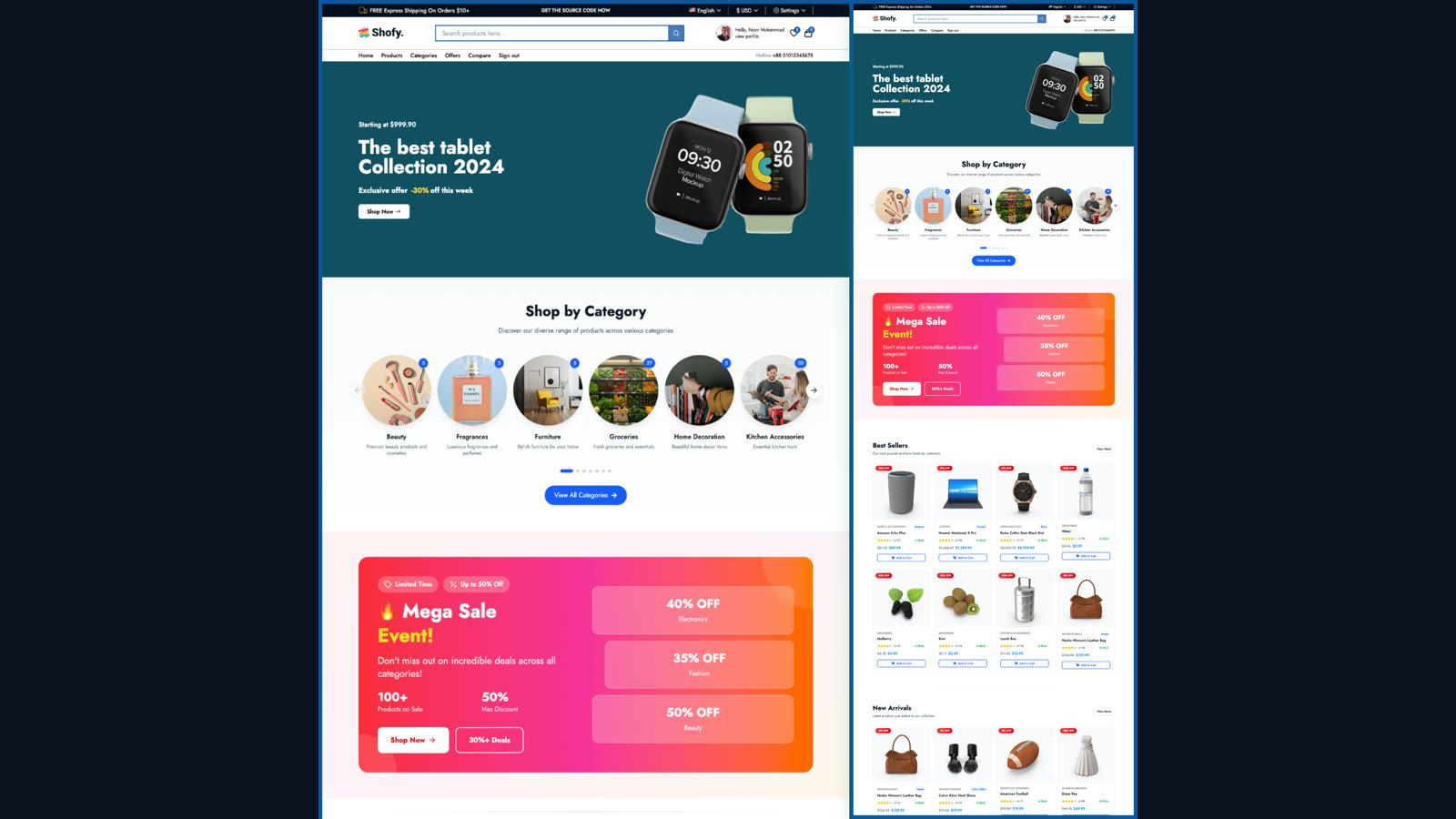 Shofy Ecommerce Website