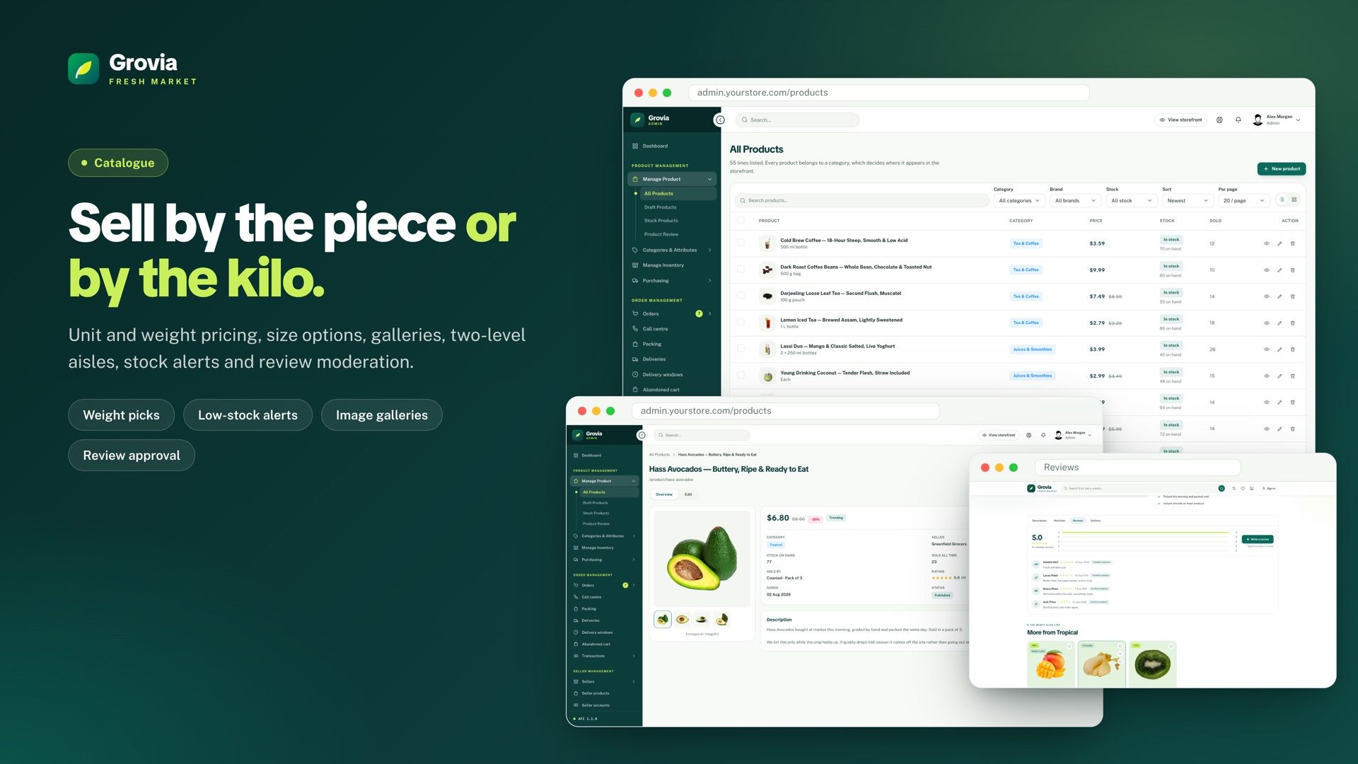 Catalogue & reviews