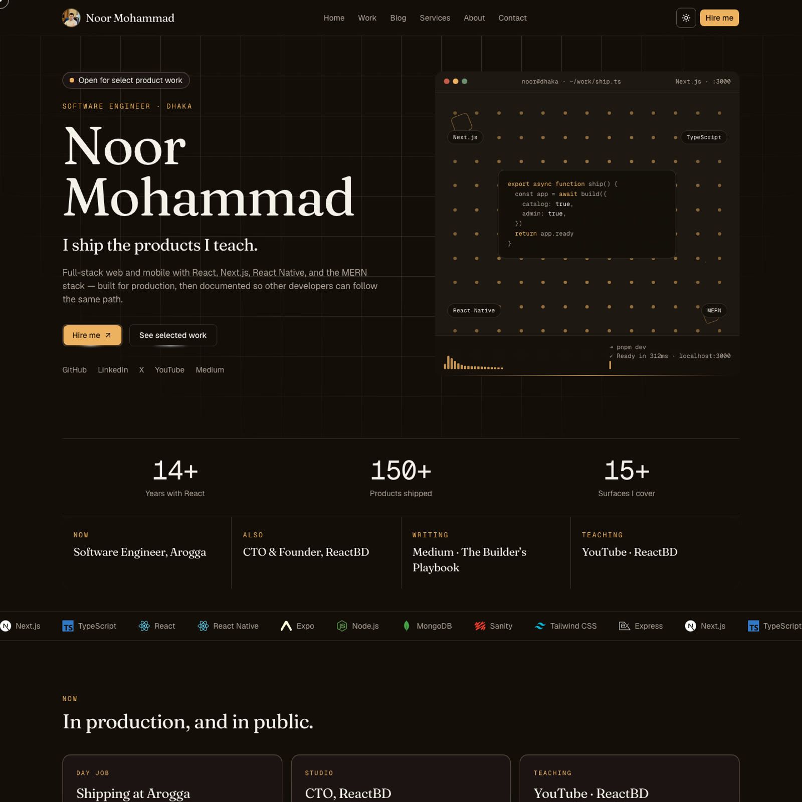 AI Portfolio — Production personal site