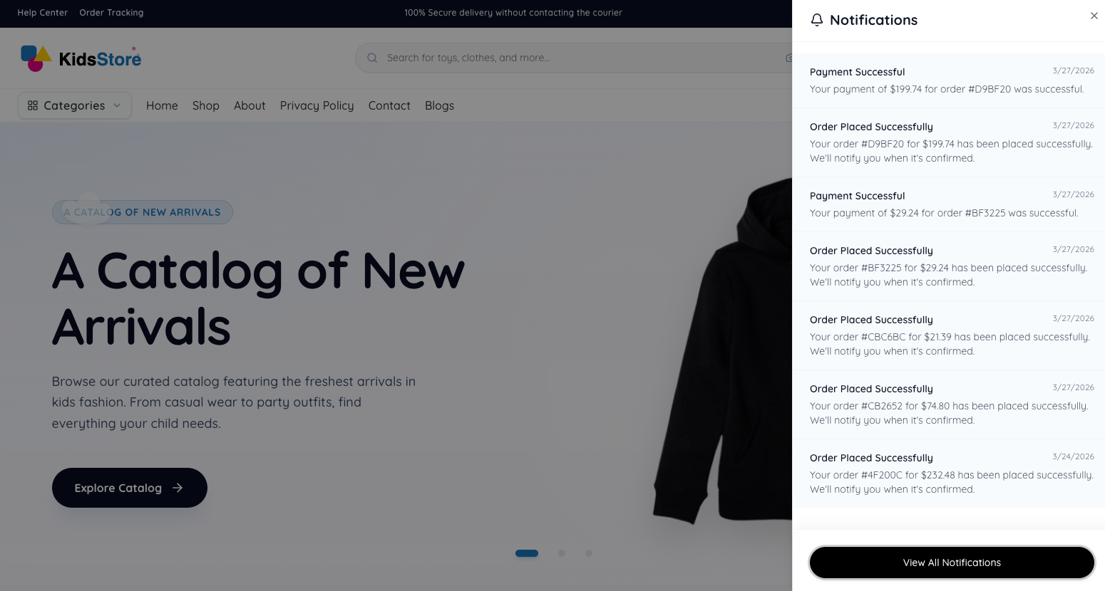 Notifications Sidebar