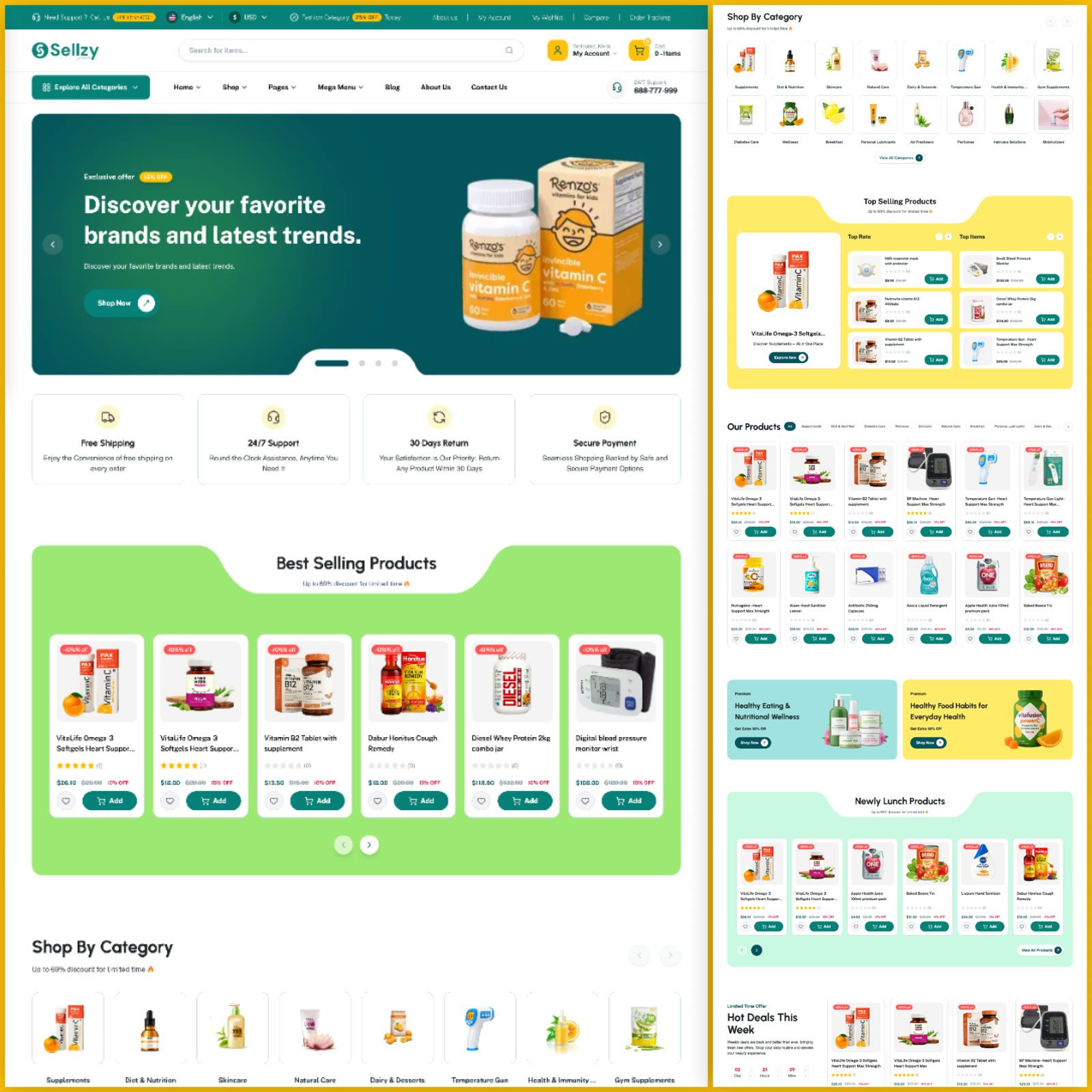 Sellzy – Full-Stack Multivendor Ecommerce Marketplace | Next.js, React, Node.js & MongoDB