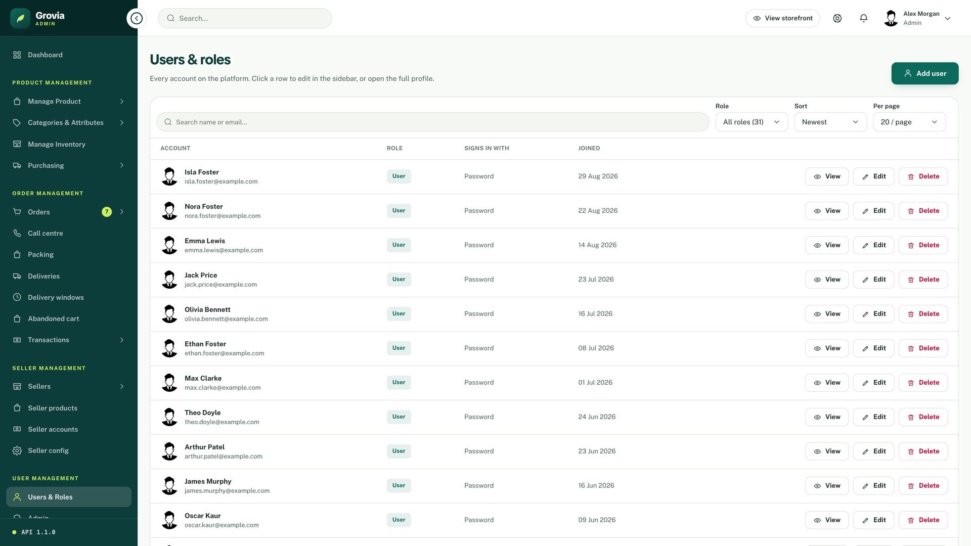 Users & roles