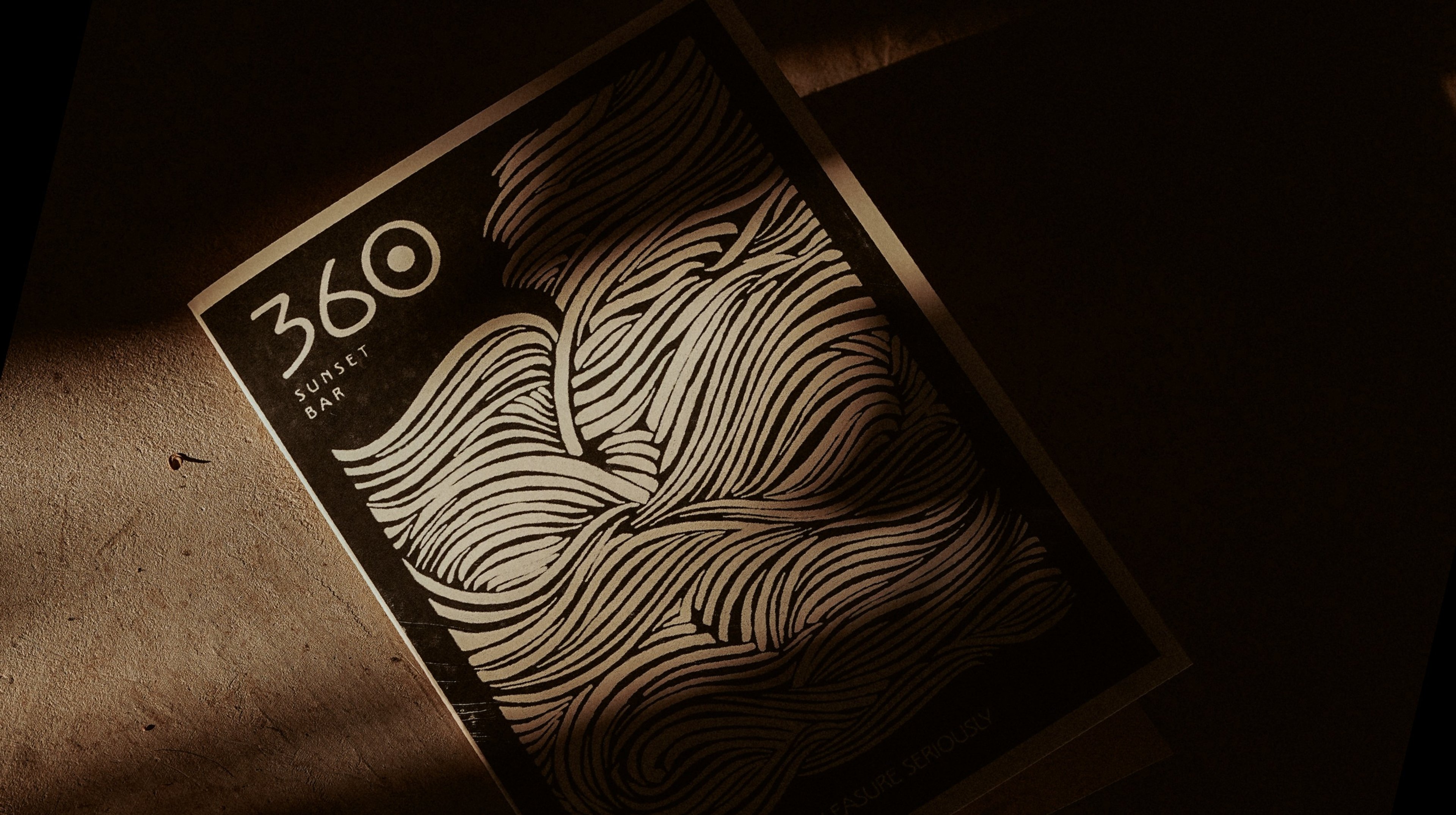 360° Sunset Bar brand pattern and stationery design — Golden Hour, All Around | BoldCrest