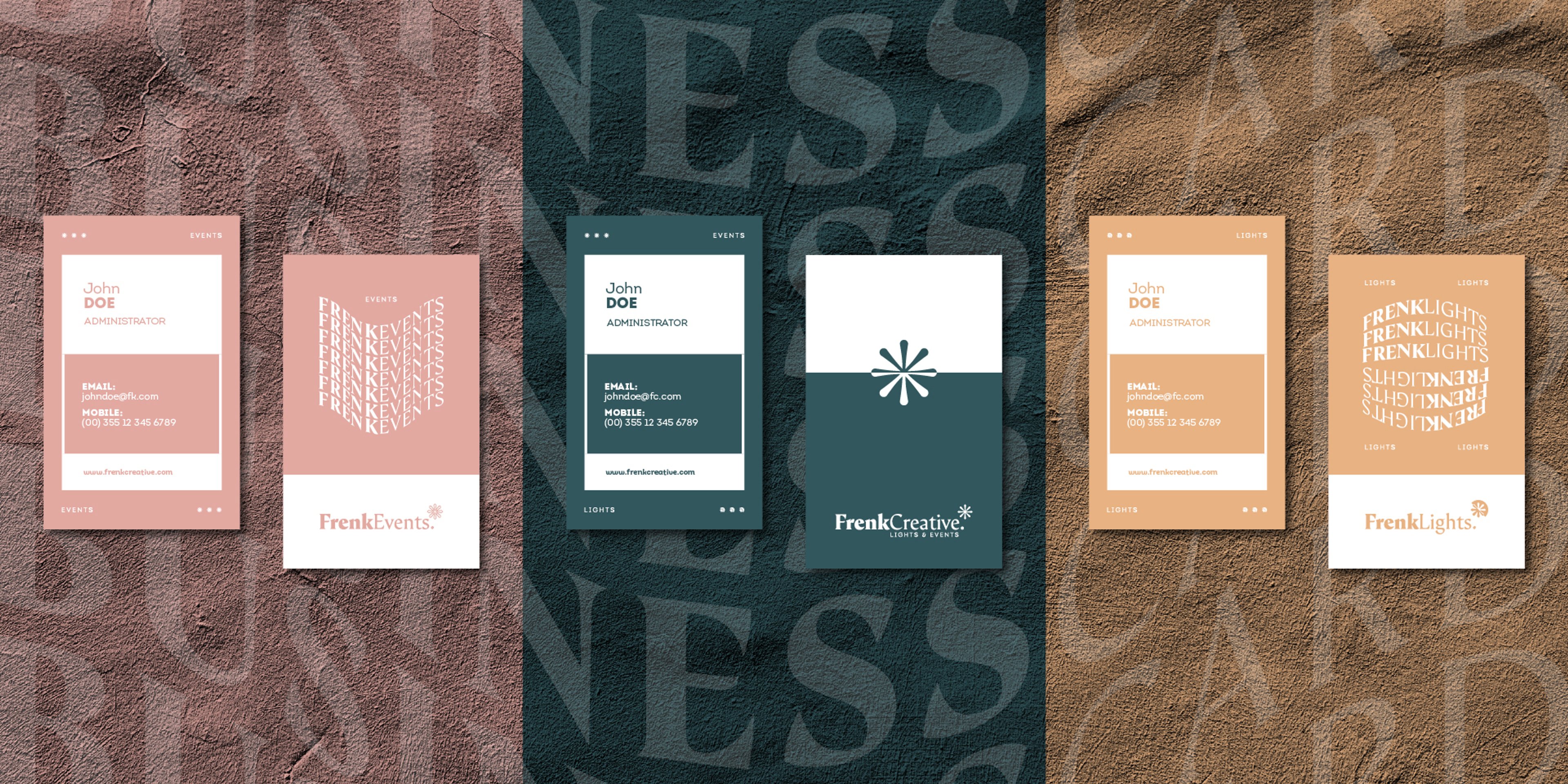 FrenkCreative visual identity — Lighting Up Events | BoldCrest