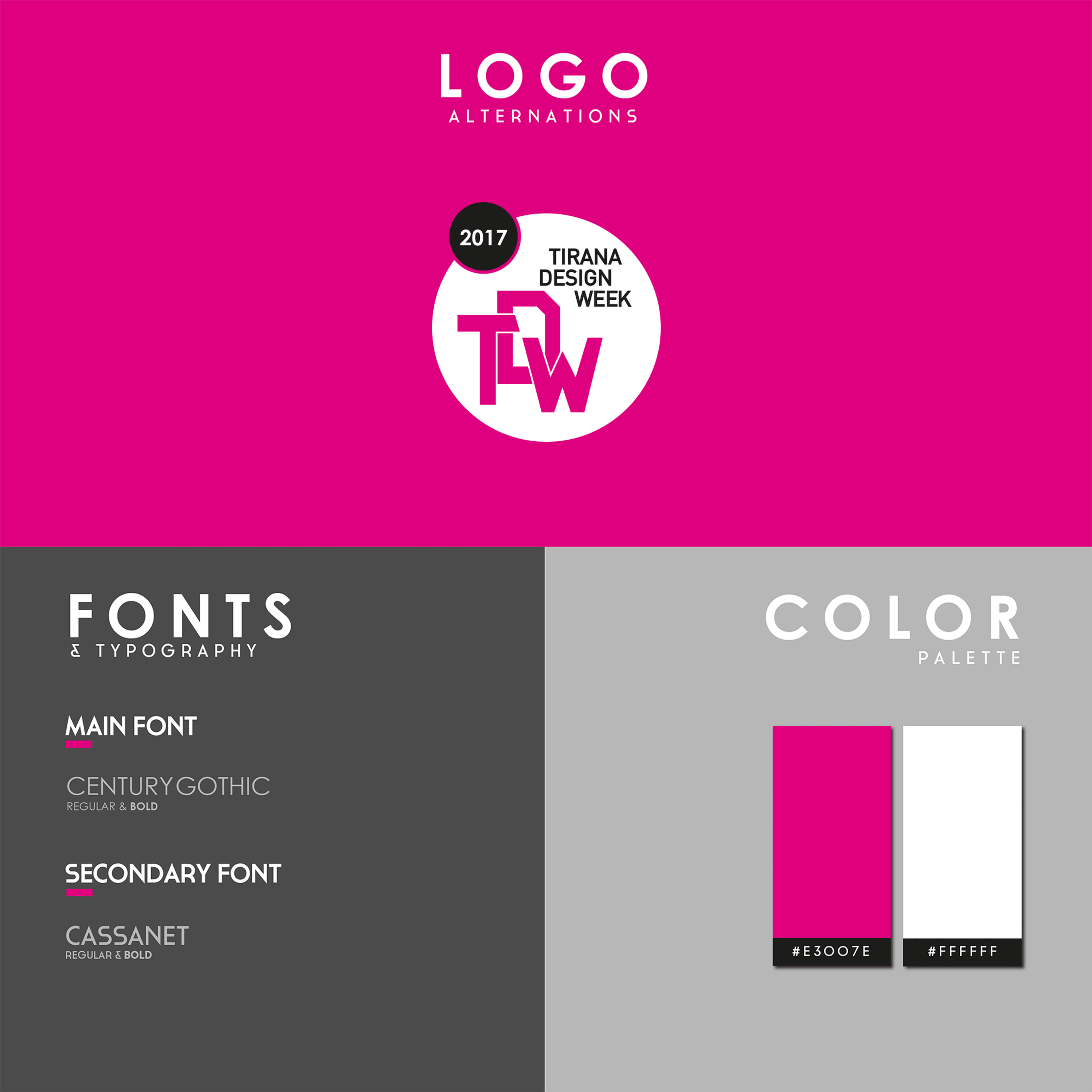 Tirana Design Week logo and typography system — Design for an Inclusive Future | BoldCrest