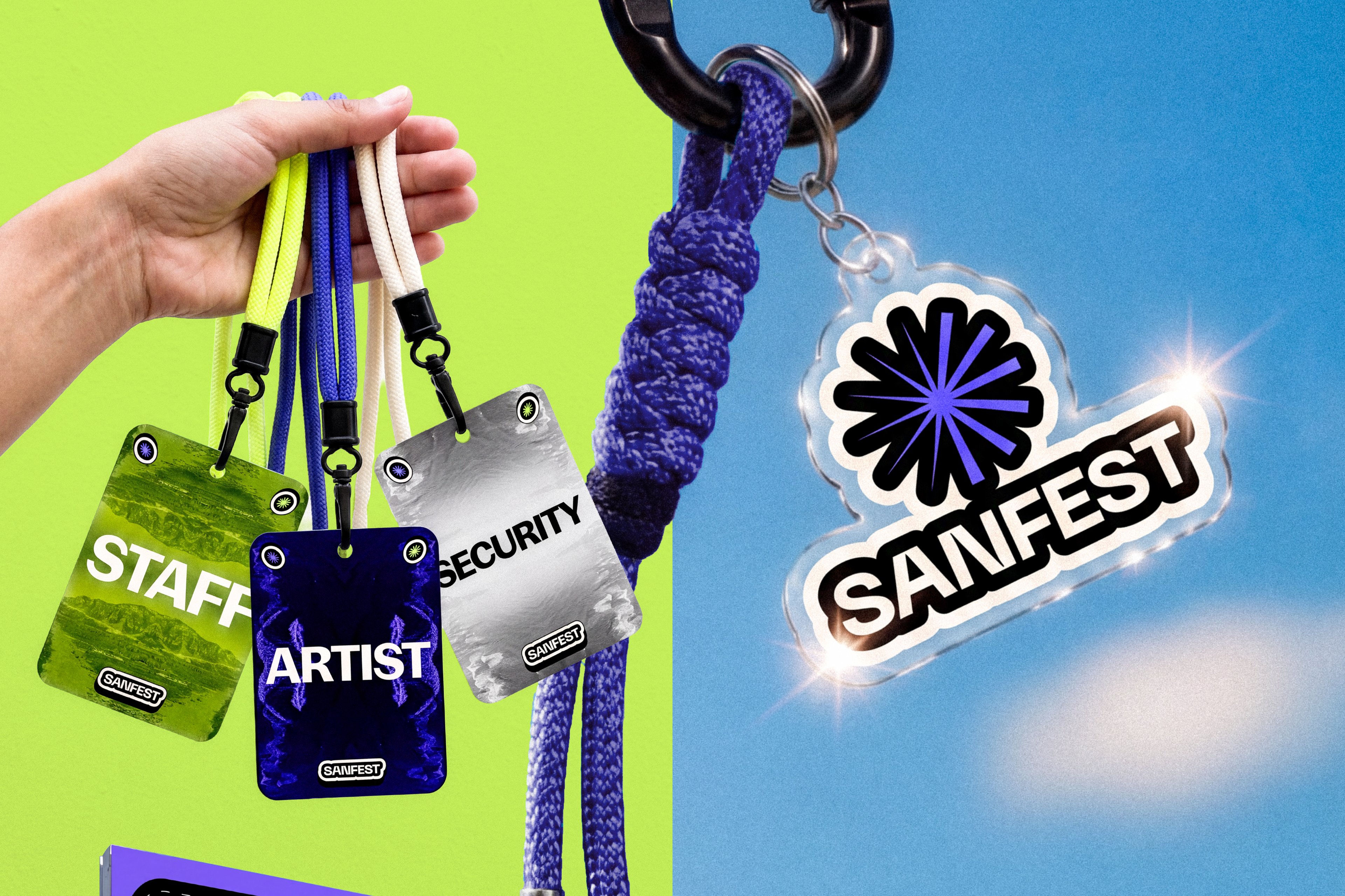 SANFEST staff, artist and security accreditation lanyards — Day n’ Nite | BoldCrest