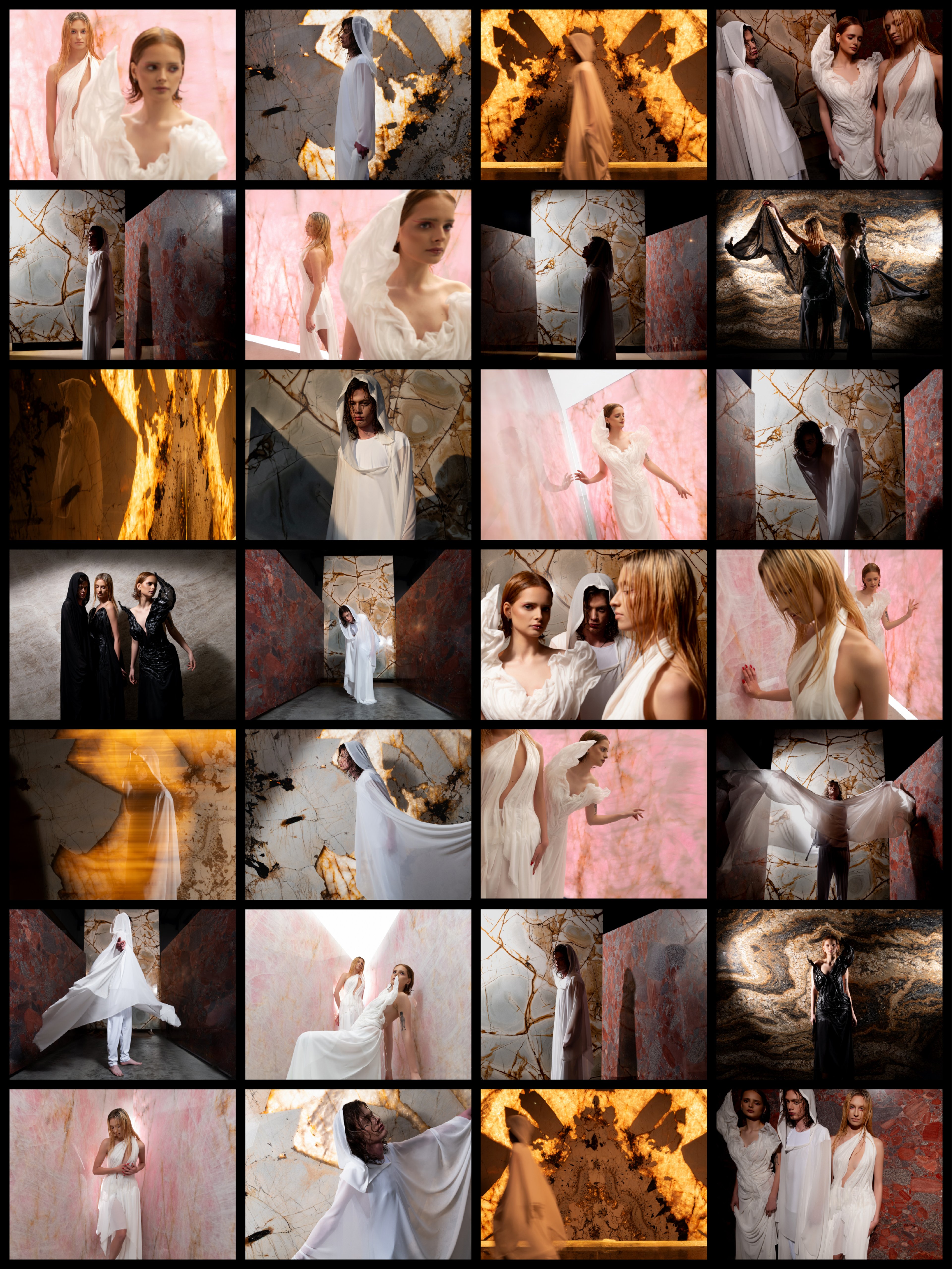 Italstone contact sheet of the full editorial series — Shot in Stone | BoldCrest