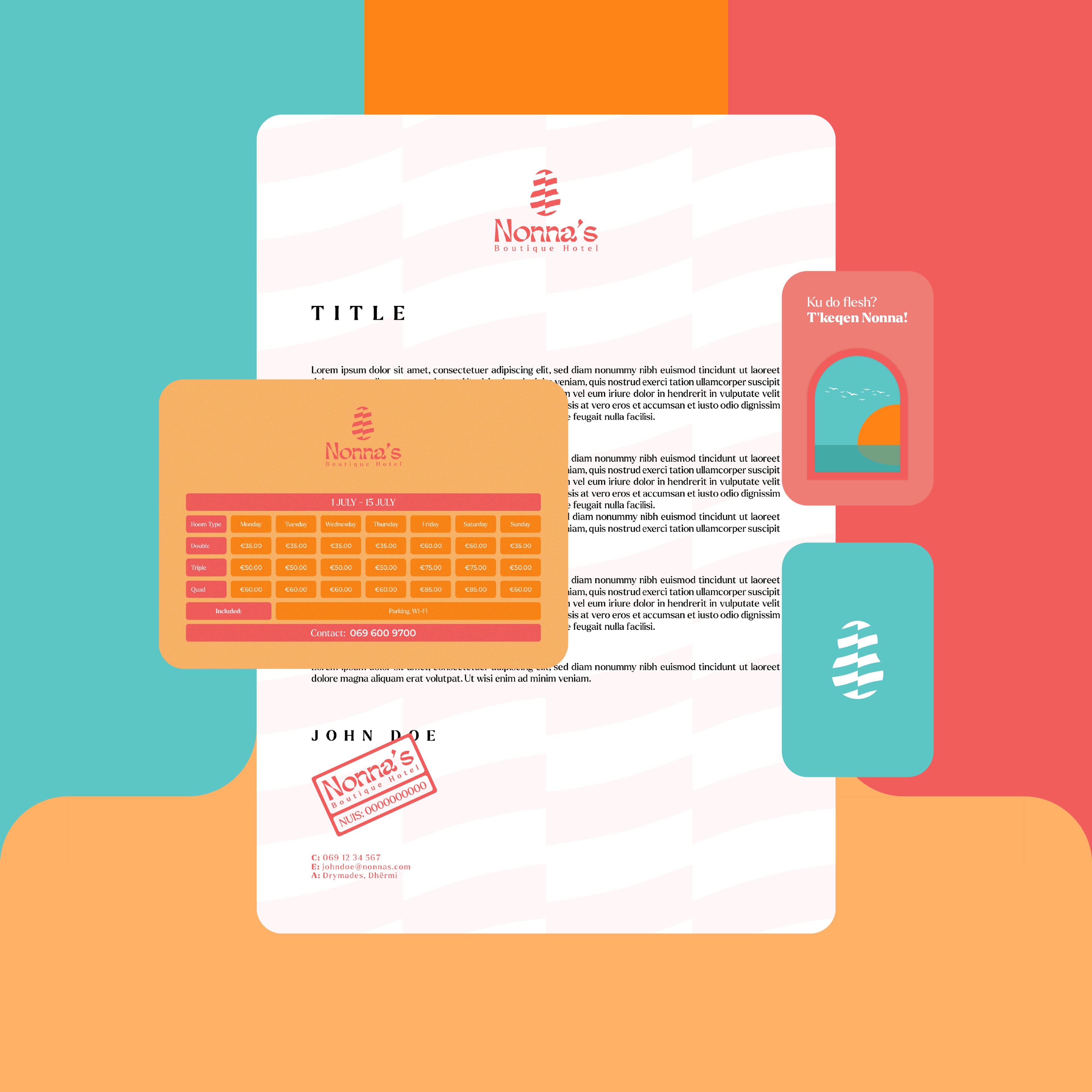 Nonna’s, Nonna’s | Boutique Hotel, Branding · BoldCrest