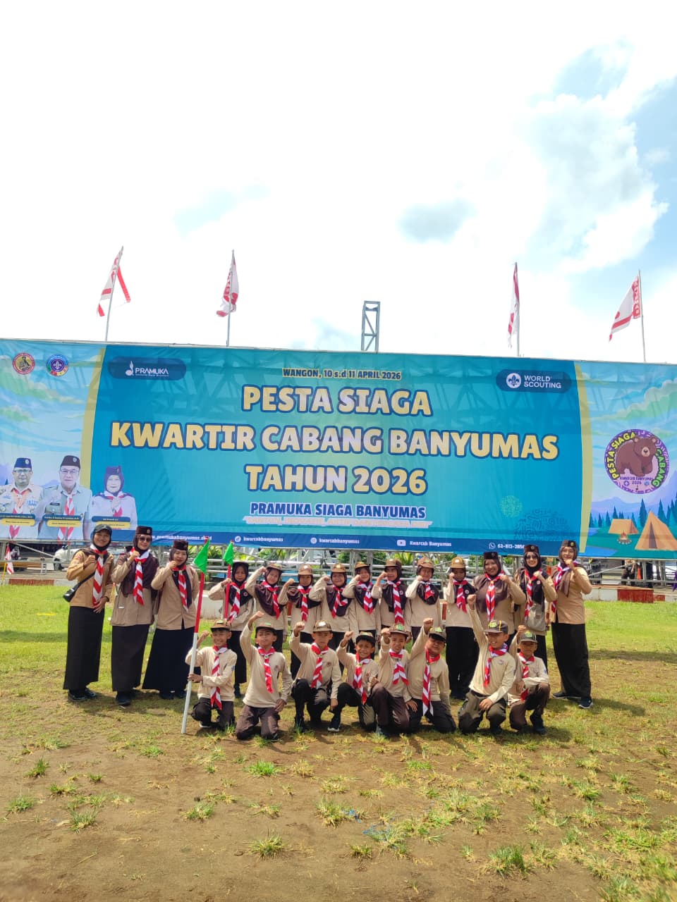 “Ceria, Berani, dan Bersahabat” Semangat Barung Hijau SD Negeri 2 Karanglewas Lor Ikuti Pesta Siaga Kwartir Cabang Banyumas Tahun 2026