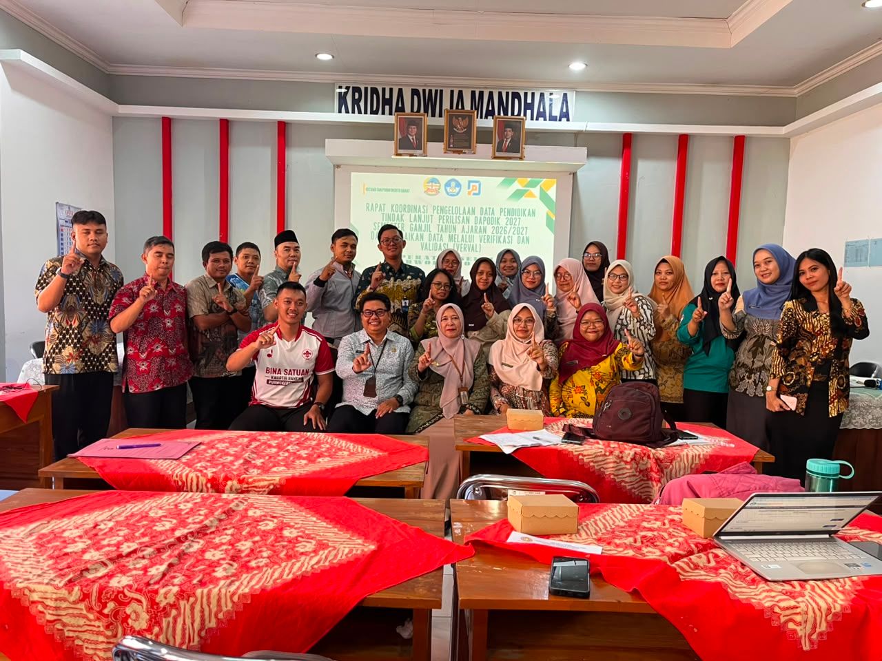 Rapat Koordinasi Pengelolaan Dapodik 2027: Operator Sekolah Purwokerto Barat Perkuat Validasi dan Sinkronisasi Data