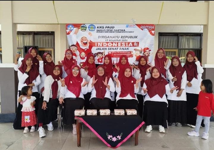 Semangat Kemerdekaan dalam Langkah Ceria: Jalan Sehat Anak Gugus Dewi Sartika Meriahkan HUT ke-81 Republik Indonesia