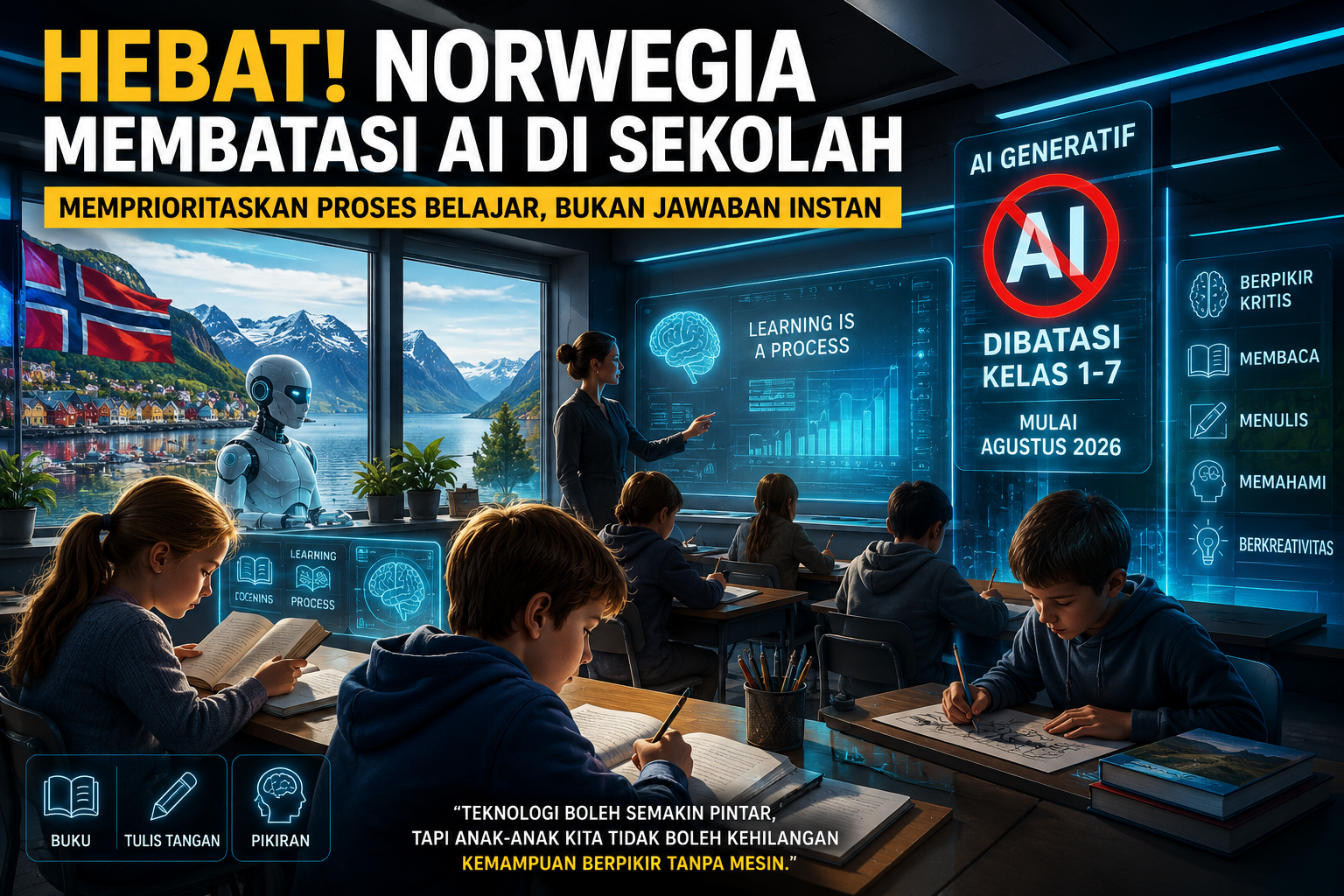 Hebat! Norwegia Berani Membatasi AI demi Masa Depan Anak-Anak