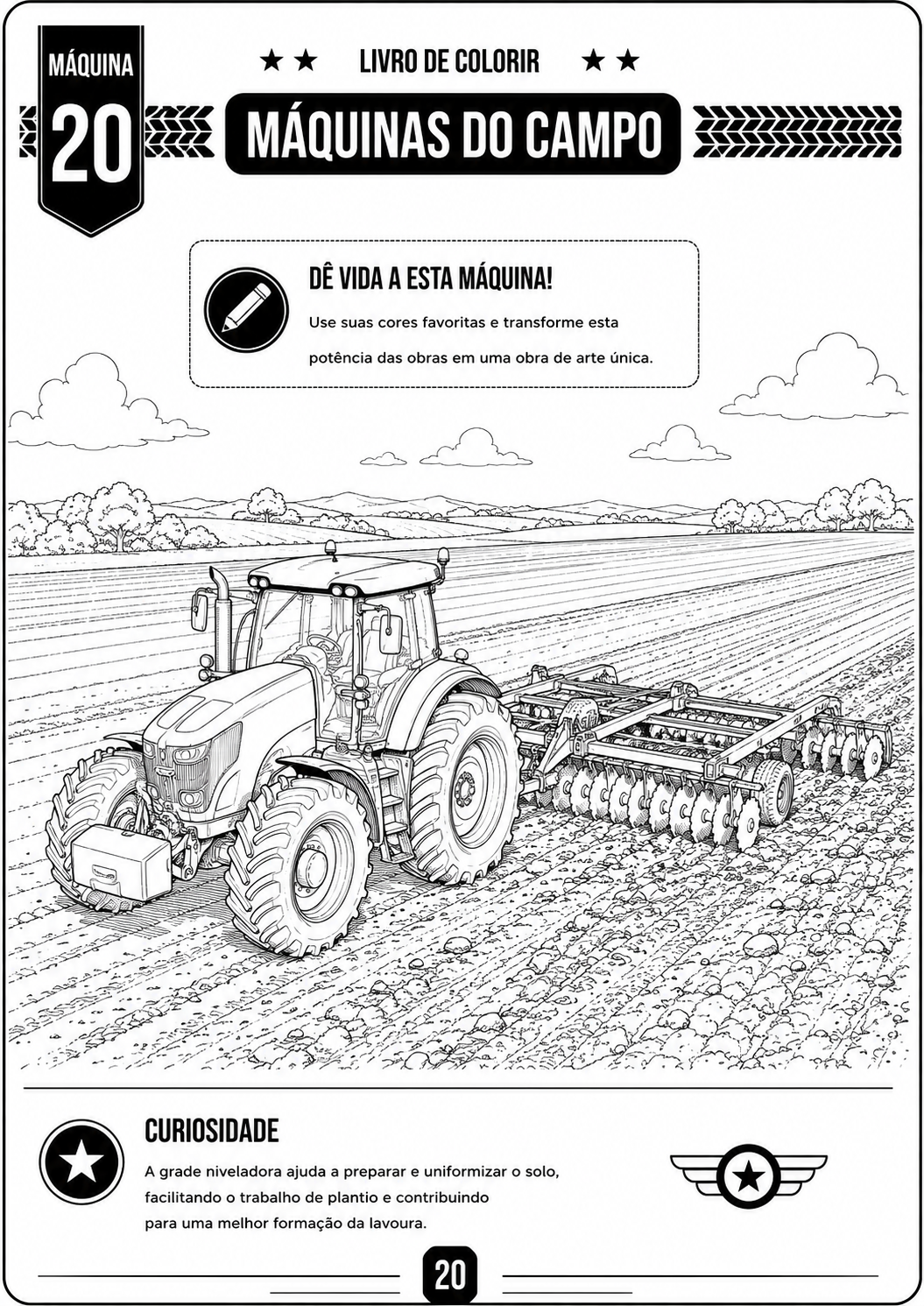 Amostra 4 do livro Livro de Colorir: Máquinas do Campo
