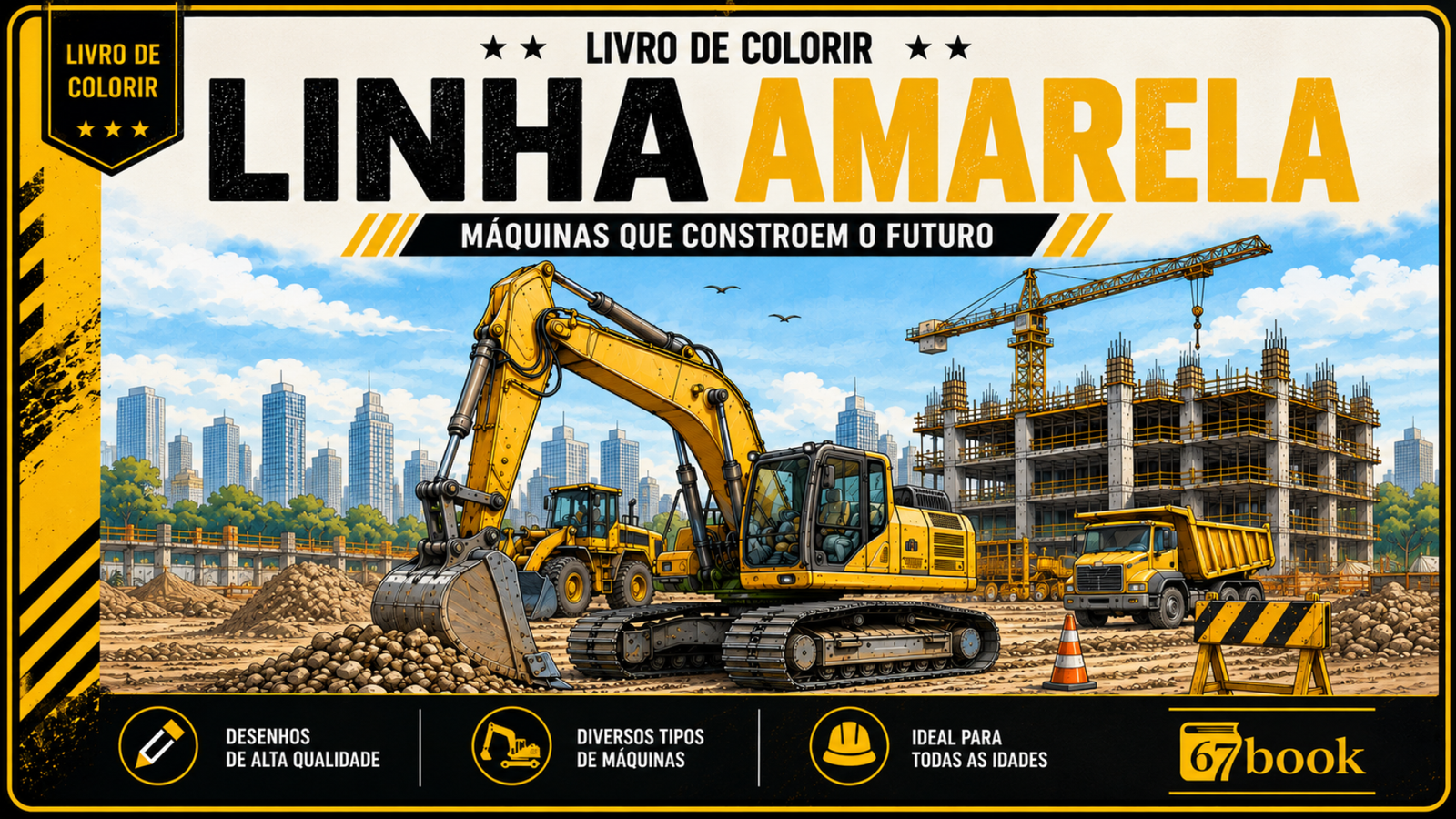 Livro de Colorir: Linha Amarela