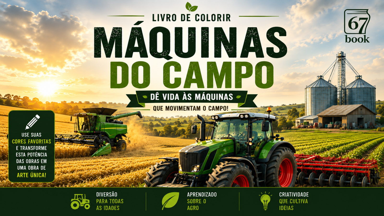 Livro de Colorir: Máquinas do Campo