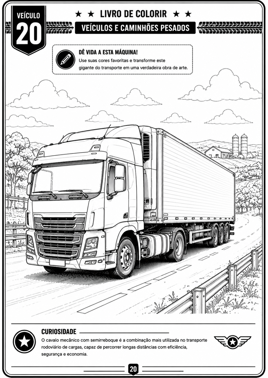 Amostra 4 do livro  Livro de Colorir: Veículos e Caminhões Pesados