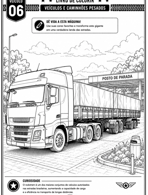 Amostra 2 do livro Livro de Colorir: Veículos e Caminhões Pesados