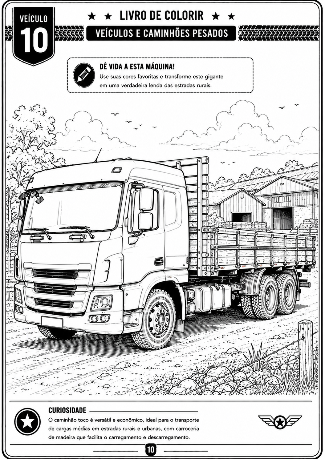 Amostra 3 do livro  Livro de Colorir: Veículos e Caminhões Pesados
