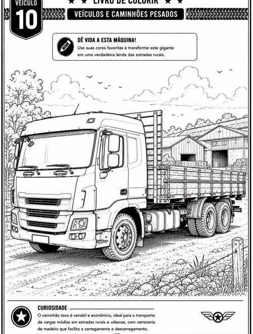 Amostra 3 do livro Livro de Colorir: Veículos e Caminhões Pesados