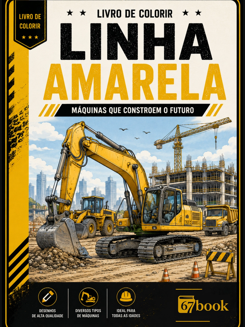 Capa do livro Livro de Colorir: Linha Amarela