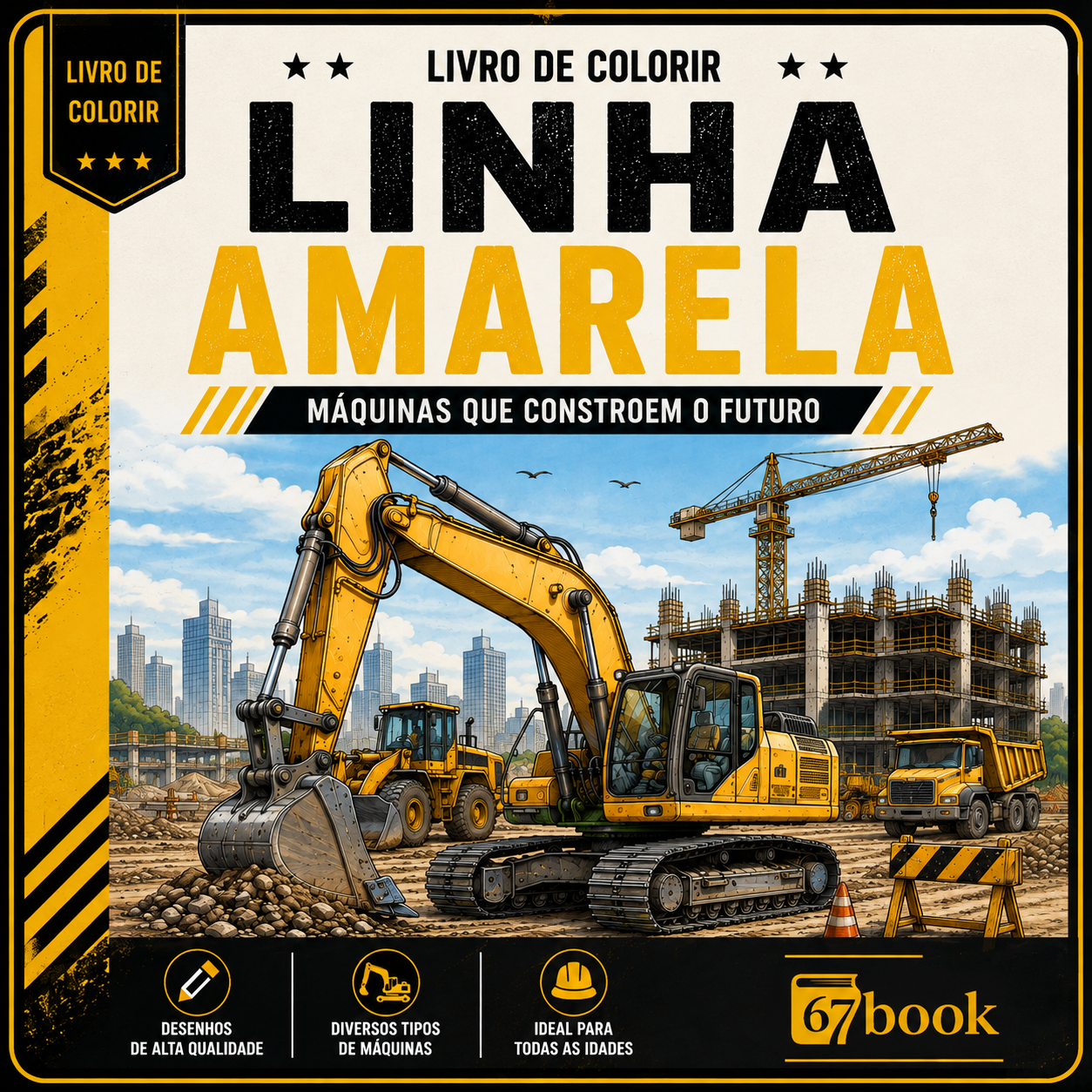 Livro de Colorir: Linha Amarela