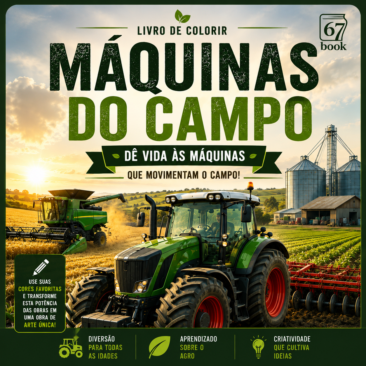 Livro de Colorir: Máquinas do Campo
