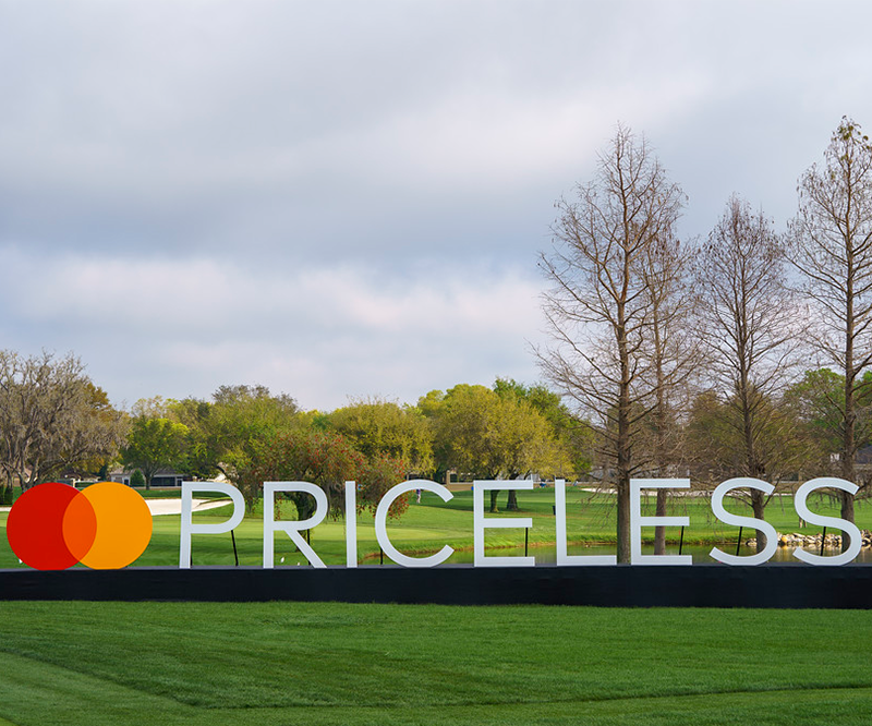 Priceless sign on the golf course