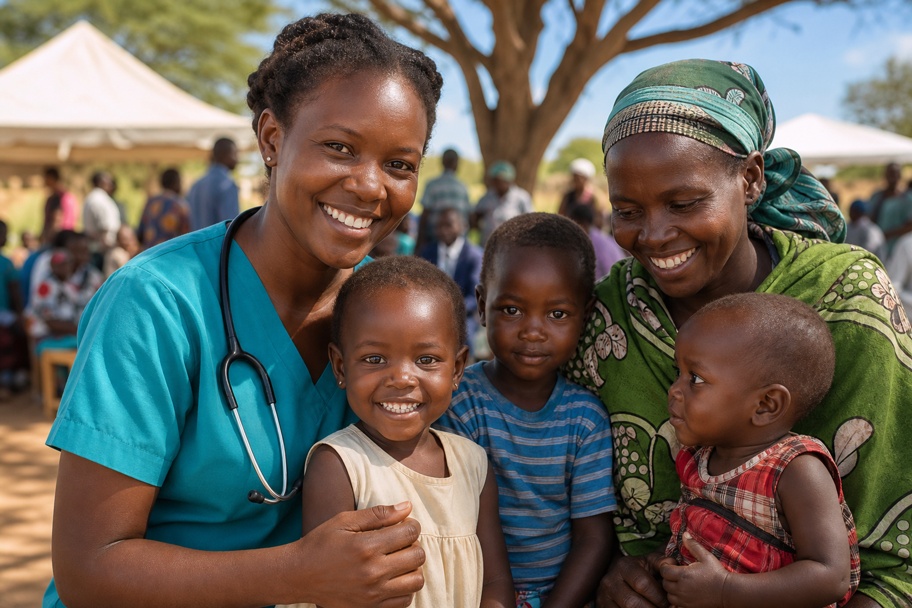 Ohana community healthcare outreach with African families in Kenya