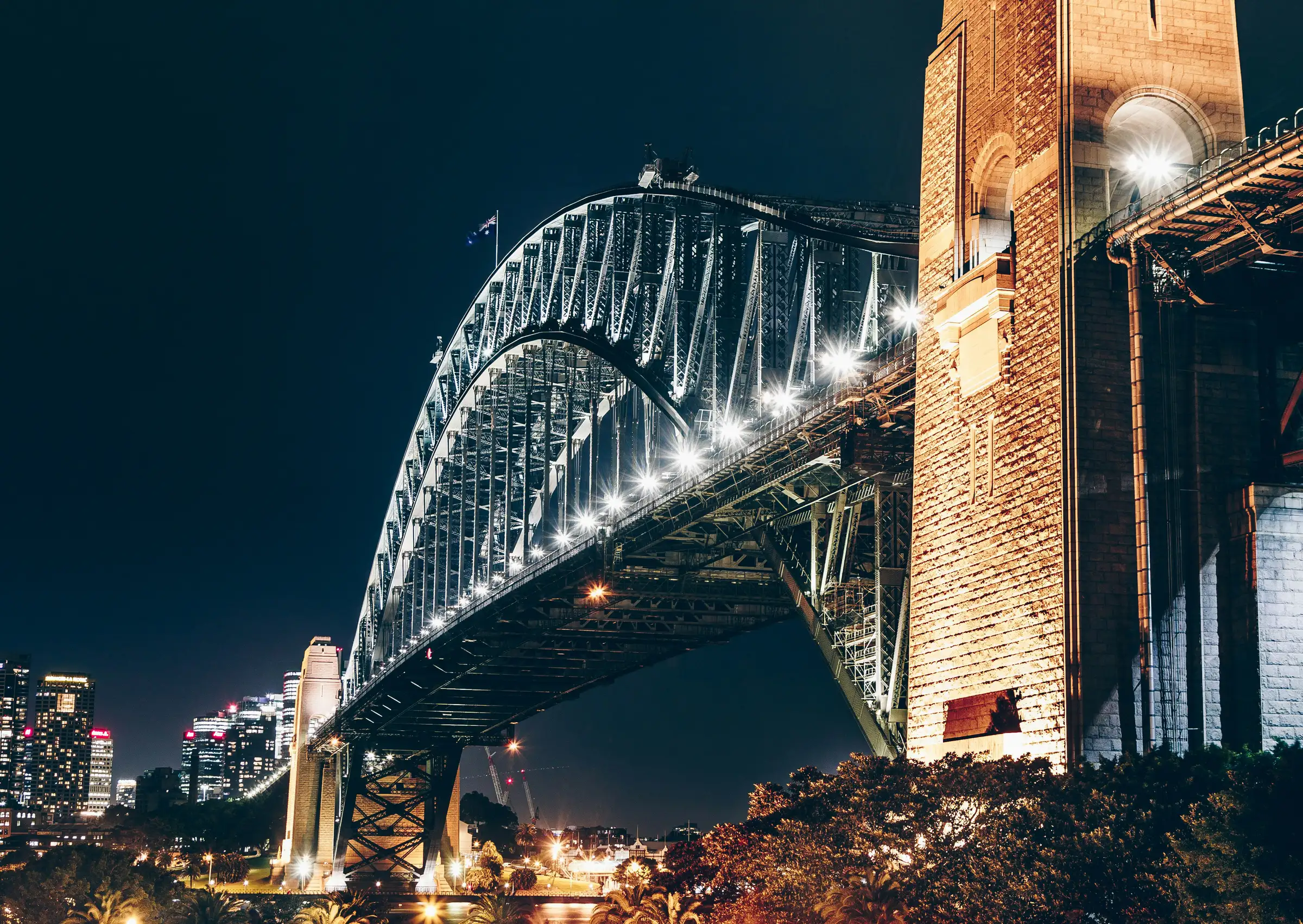 Sydney Harbour Bridge at night