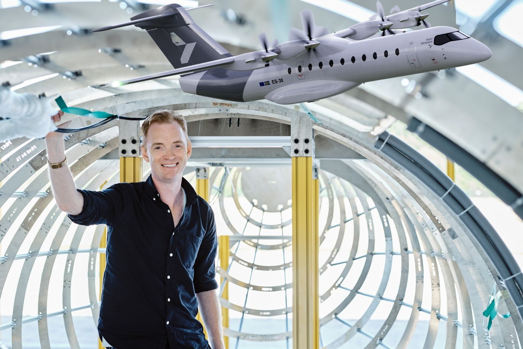 Amders Forslund, vd och medgrundare, Heart Aerospace. Foto: Pressbilder (montage).