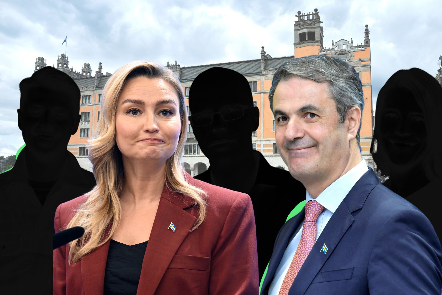 Ibrahim Baylan (S) har varit det tidigare, Ebba Busch (KD) är det nu. Vem blir nästa person att få titeln energiminister? Foto: Pressbilder / TT (montage).