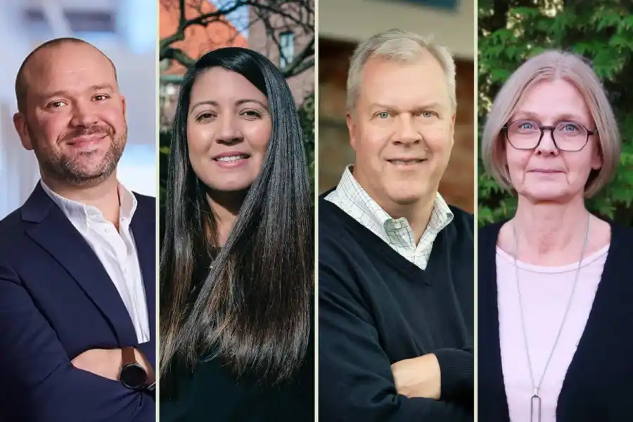 Klas Cullbrand, utlysningsansvarig RE:Source, Arelys Sosa, Drev, Fredrik Ardefors, Svensk Däckåtervinning och Maria Ström, The Loop Factory.