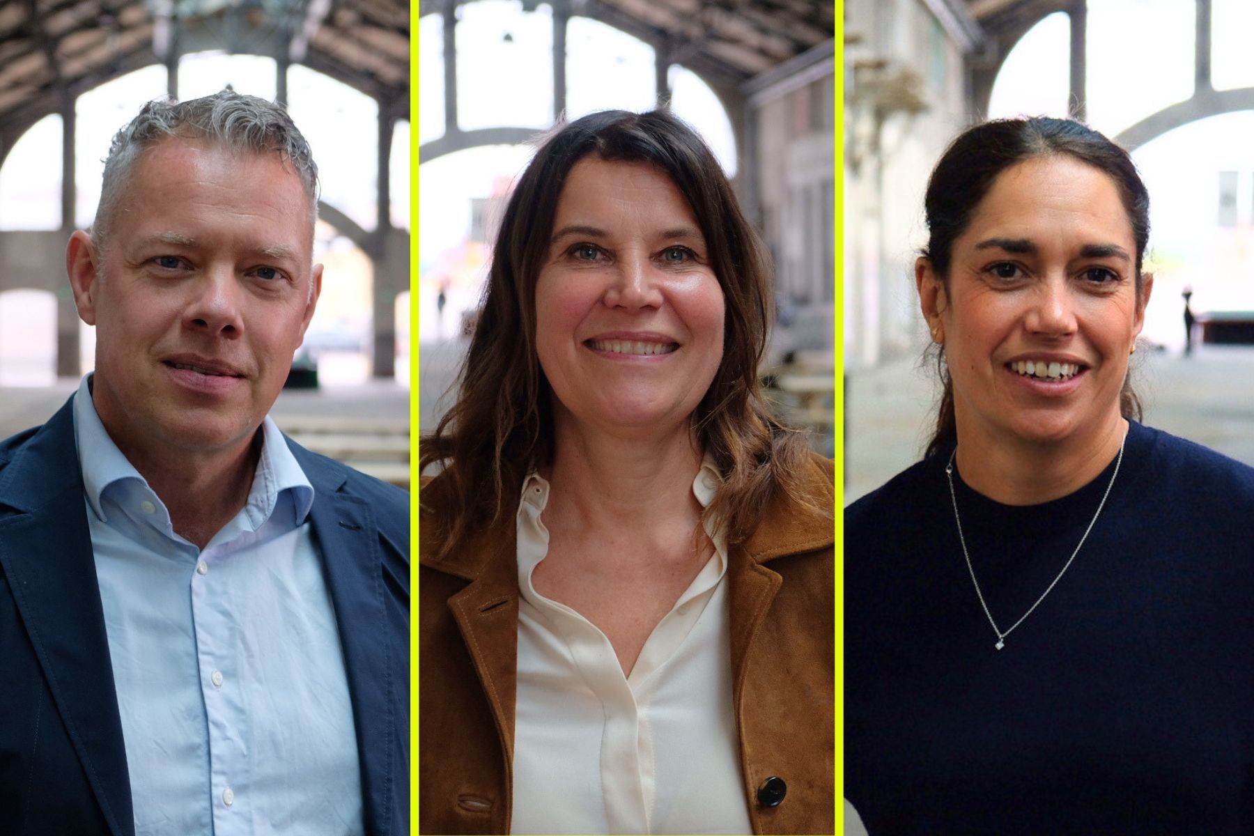 Magnus Lundin, investerare på InnoEnergy, Katja Bergman, grundande partner på Course Corrected och Samira Aissi, impact-investerare på SEB Greentech. Foto: Siôn Geschwindt.