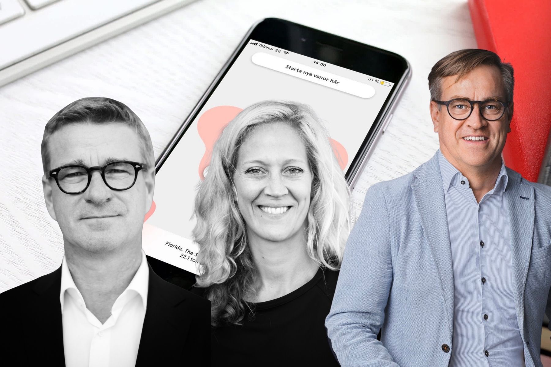 Niclas Persson och Monika Martinsson på Deedster, Tommi Lassila på Aura Cloud. Foto: pressbilder.