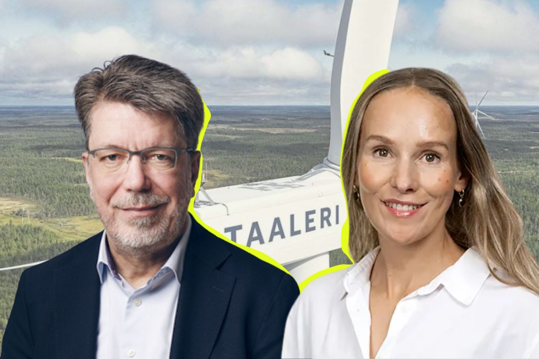 Jari Strandman, CEO of NSI (left) and Linda Tierala, head of investor relations, communications and sustainability at Taaleri. Press photos/Impact Loop design