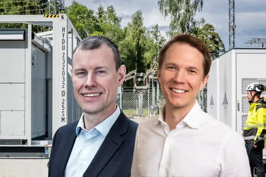 Henrik Esbjörnson, vd Kraftringen nät och Axel Holmberg vd Ingrid Capacity. Foto: Pressbild. Collage: Energy Loop.