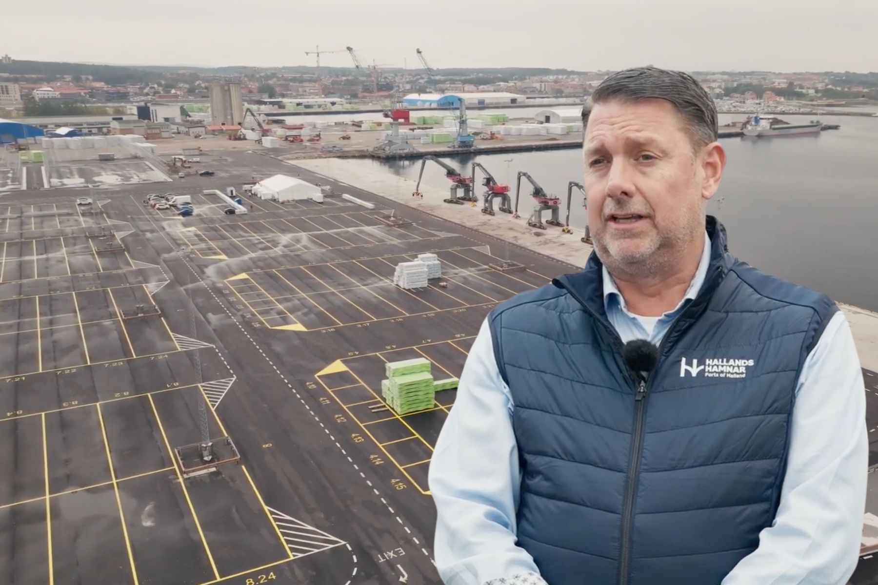 Hallands Hamnars vd Carl-Henrik Hägg. Pressbilder (montage).