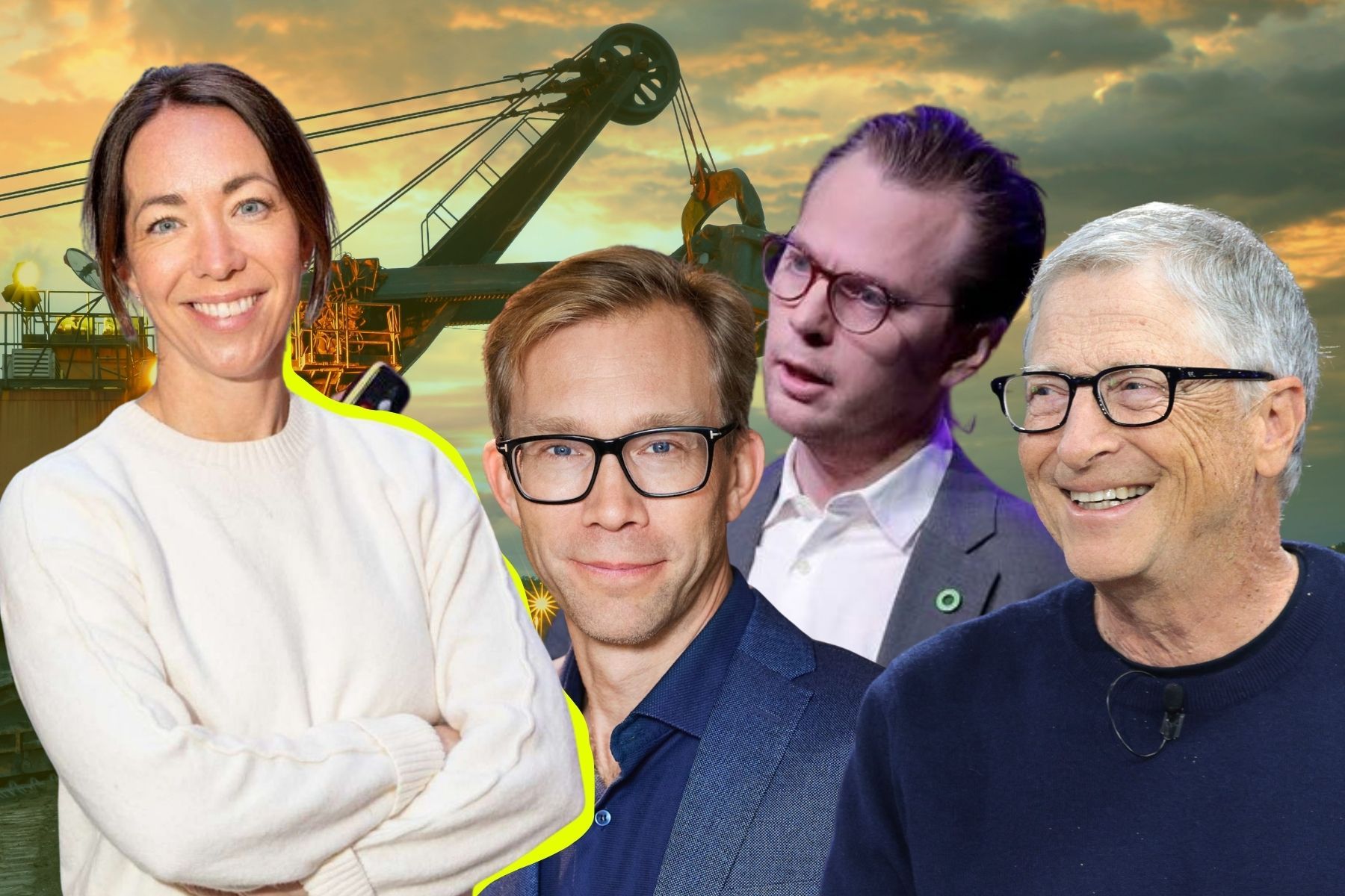 Jenny Kjellén, Stefan Krook, Ingmar Rentzhog och Bill Gates. Foto: Pressbilder.