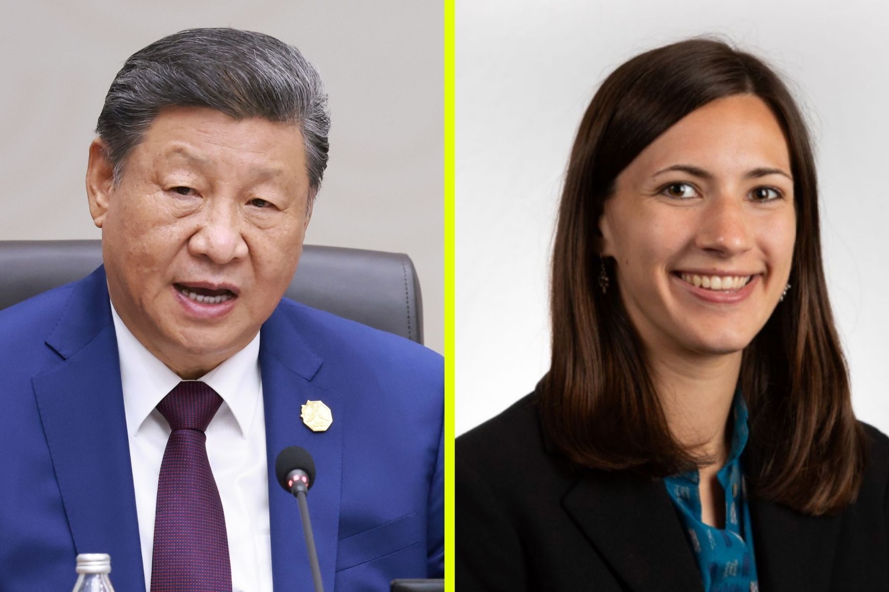 Xi Jinping och Kale Logan. Foto: TT/pressbild.