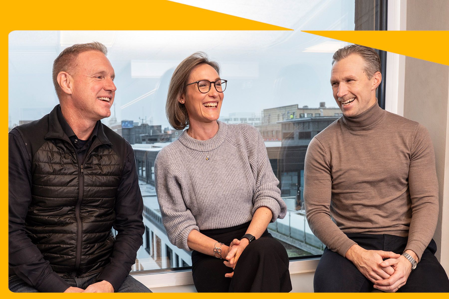 Från vänster: Thomas Öström, grundare och VD, Gunilla Berggren CSO, Carl Berglund medgrundare och CCO. Foto: Jonas Borg