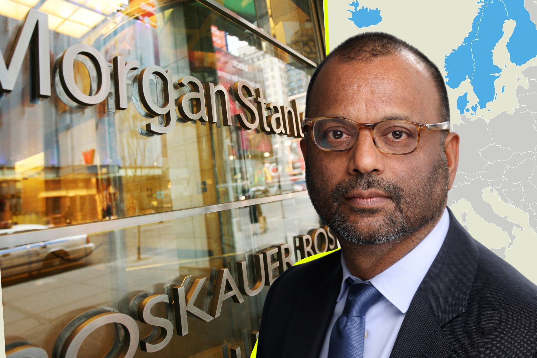 Vikram Raju, ansvarig för Morgan Stanleys klimatfond 1GT. Foto: TT / (montage).