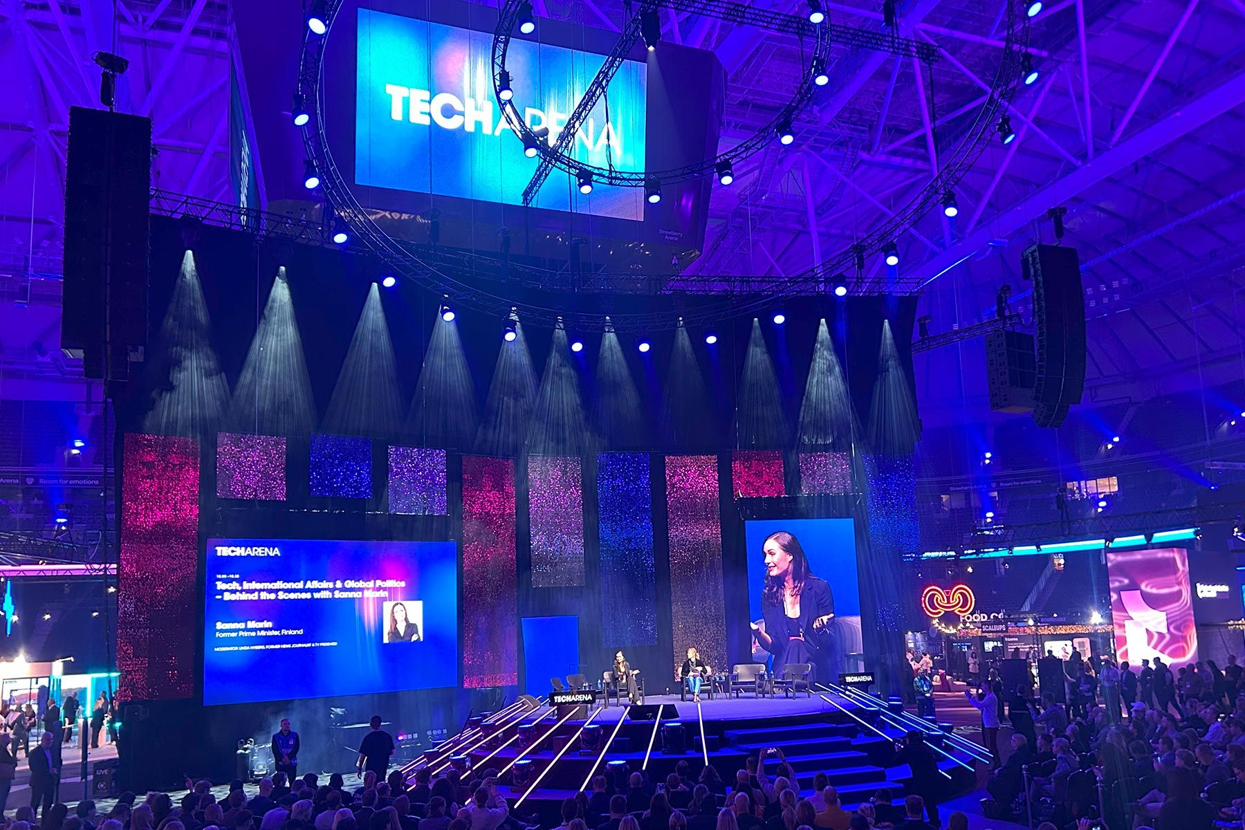 Sanna Marin på Techarena 2025. Foto: Christian von Essen