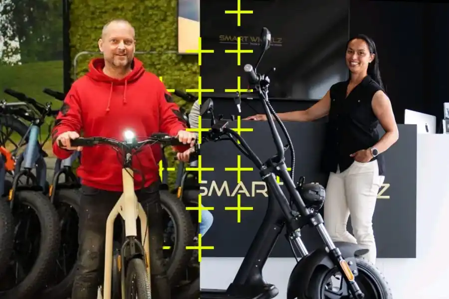 SURE Mobility founder Patrick De Wit and SmartWheelz founder Audrey Winters. Photo: LinkedIn/Impact Loop